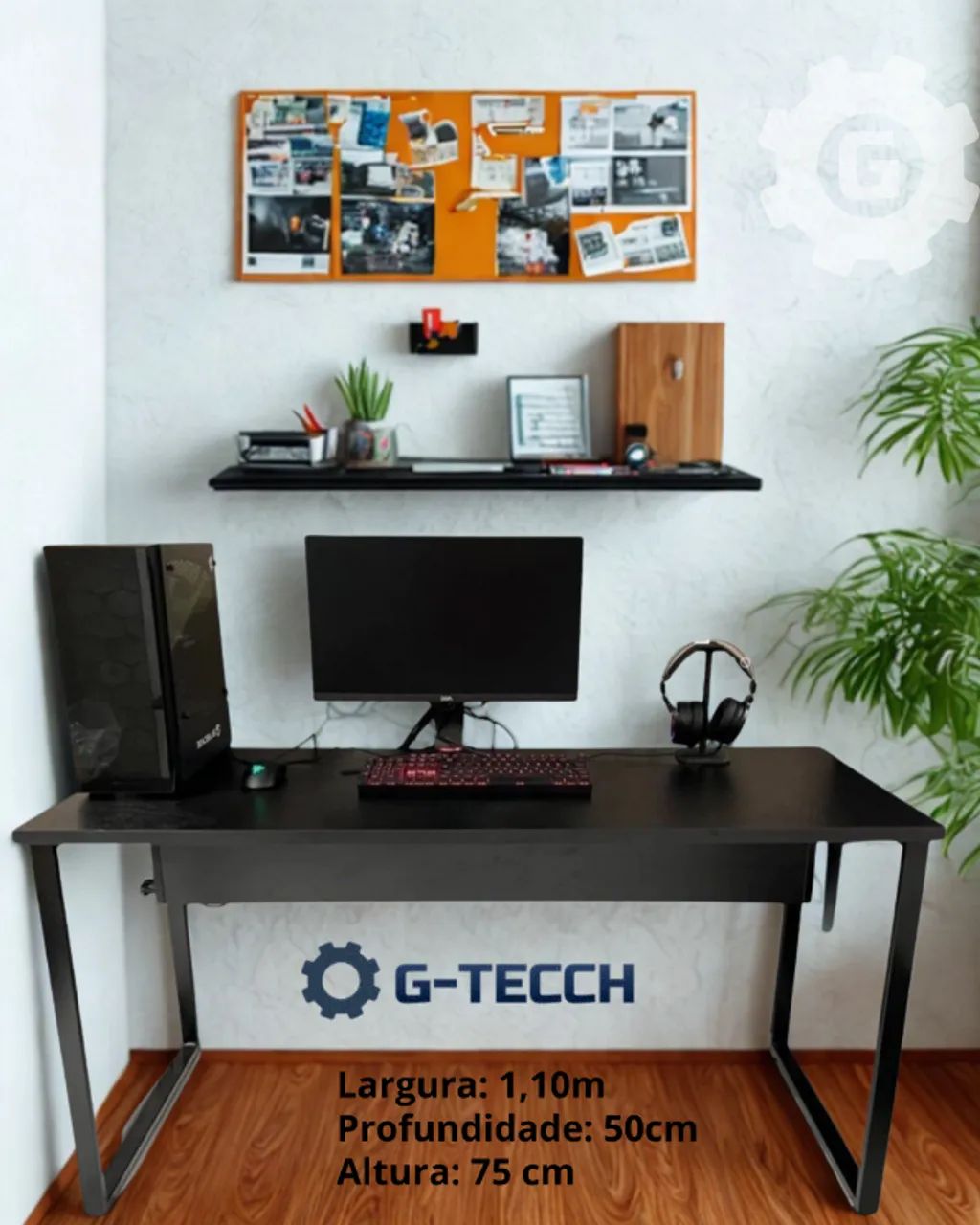 Mesa Industrial 1,1m NOVA Multiuso REFORÇADA para Computador Notebook de Estudo Escritório - Foto 4