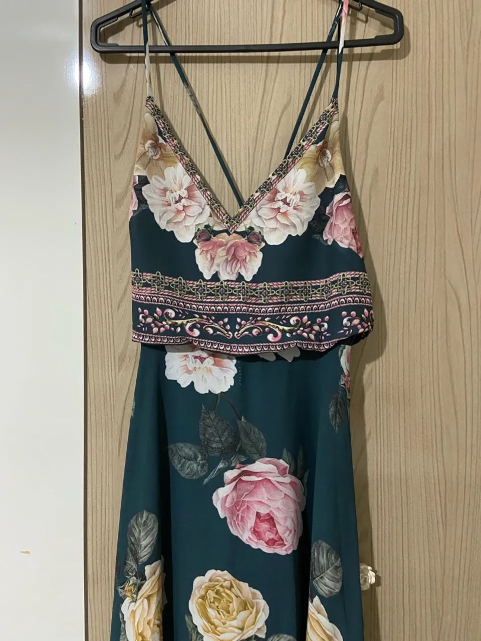 Vestido longo floral Lança Perfume