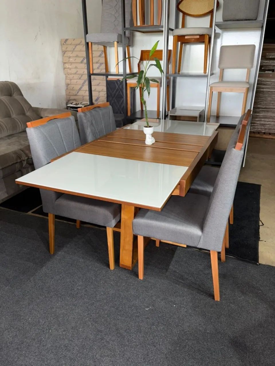 MESA EXTENSIVA ITALIA C/ 6 CADEIRAS DIANA - Foto 4