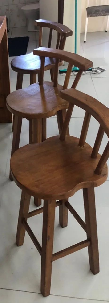 Banquetas rústicas em madeira maciça  - Foto 2