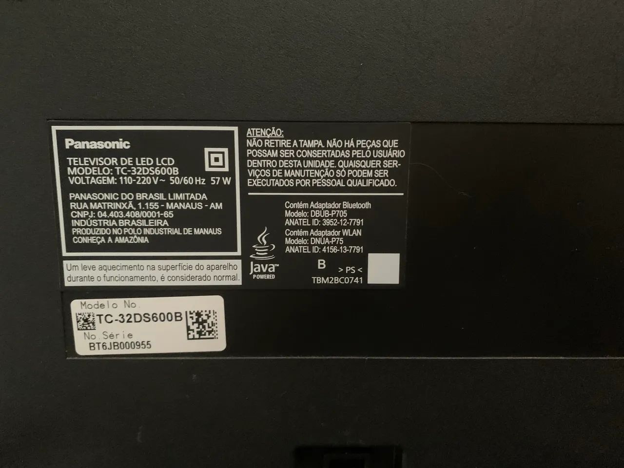 TV Panasonic 32? Smart LED TC-32DS600B - Com Defeito na Tela - Foto 2