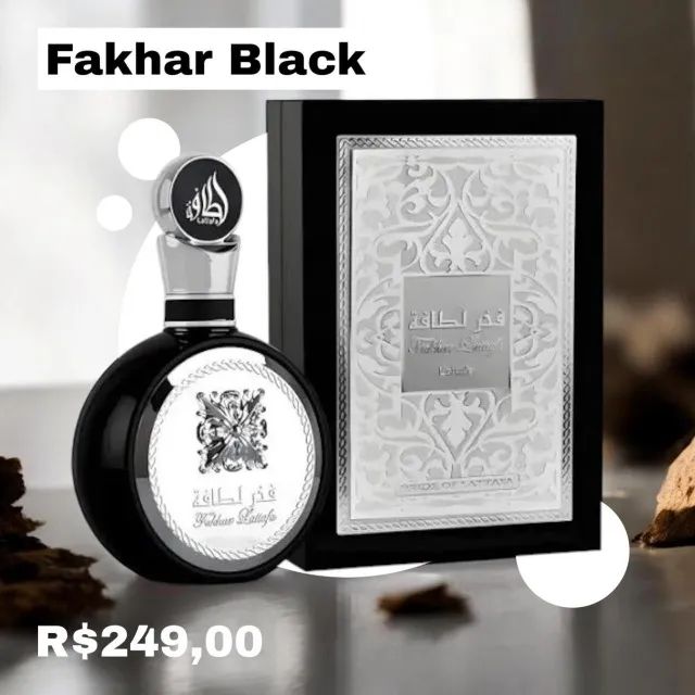 Perfume Árabe Lattafa Fakhar Black 100ml - Original e Lacrado!