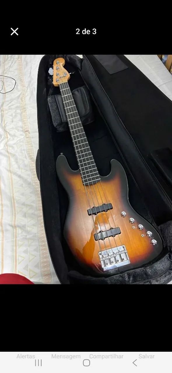 Baixo  fender squier delux V - Foto 2