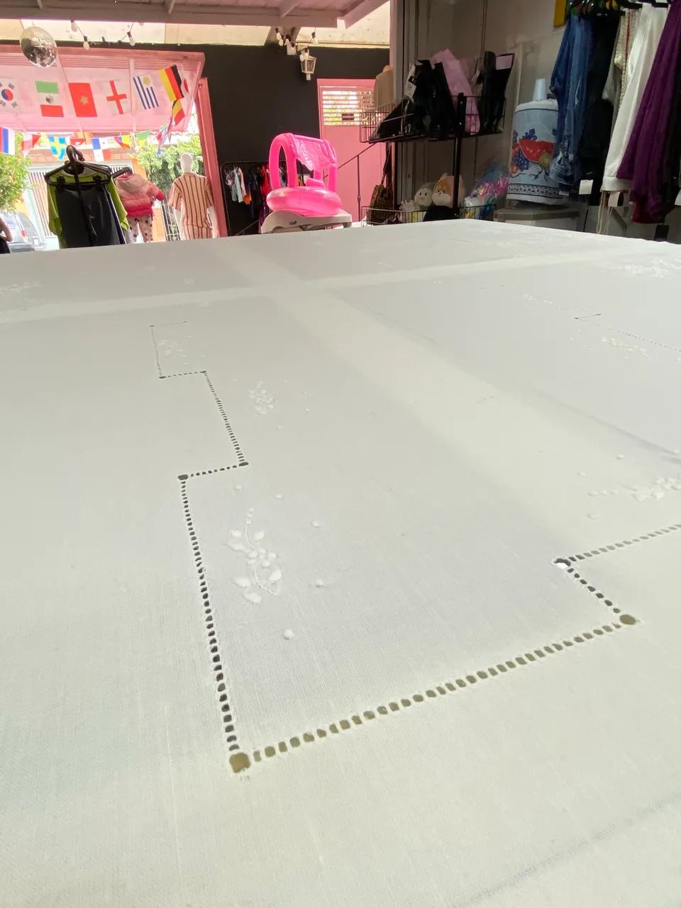 Toalha de Mesa Retangular de Algodão 10 Lugares - Foto 4