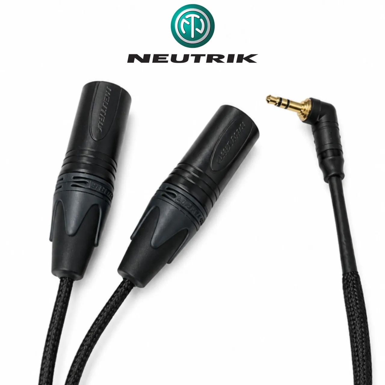 CABO Y DE ÁUDIO P2 ESTÉREO PARA 2x XLR MACHO COM CONECTORES NEUTRIK