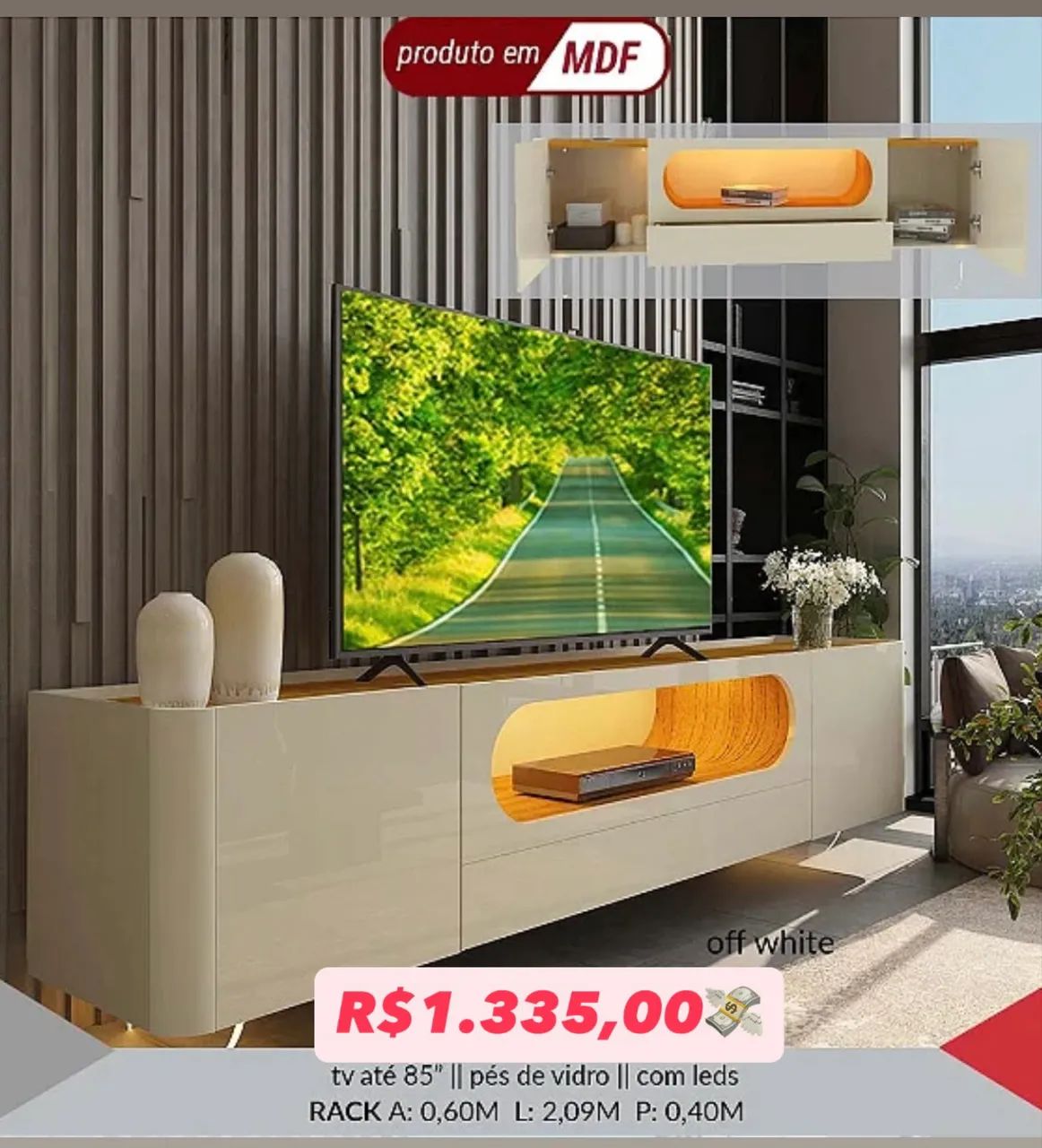 Rack com Iluminação em Led