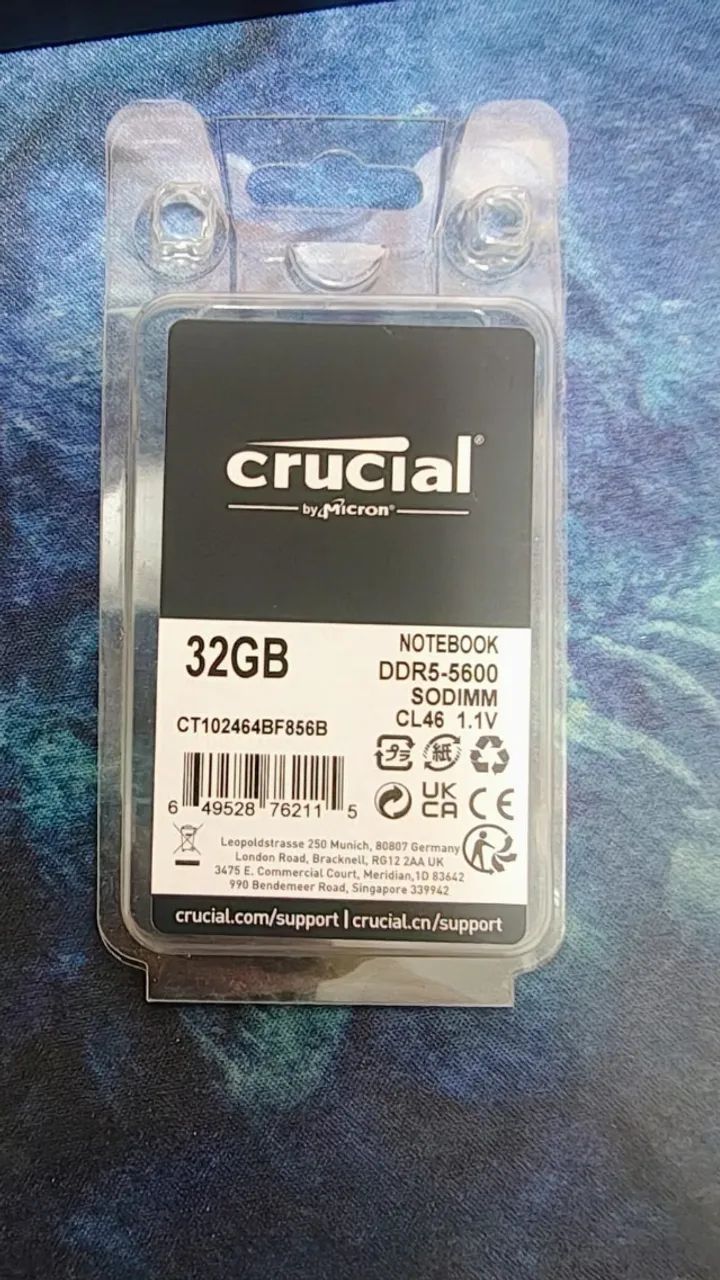 Memória Notebook DD5 32GB 5600MT419359661260820480