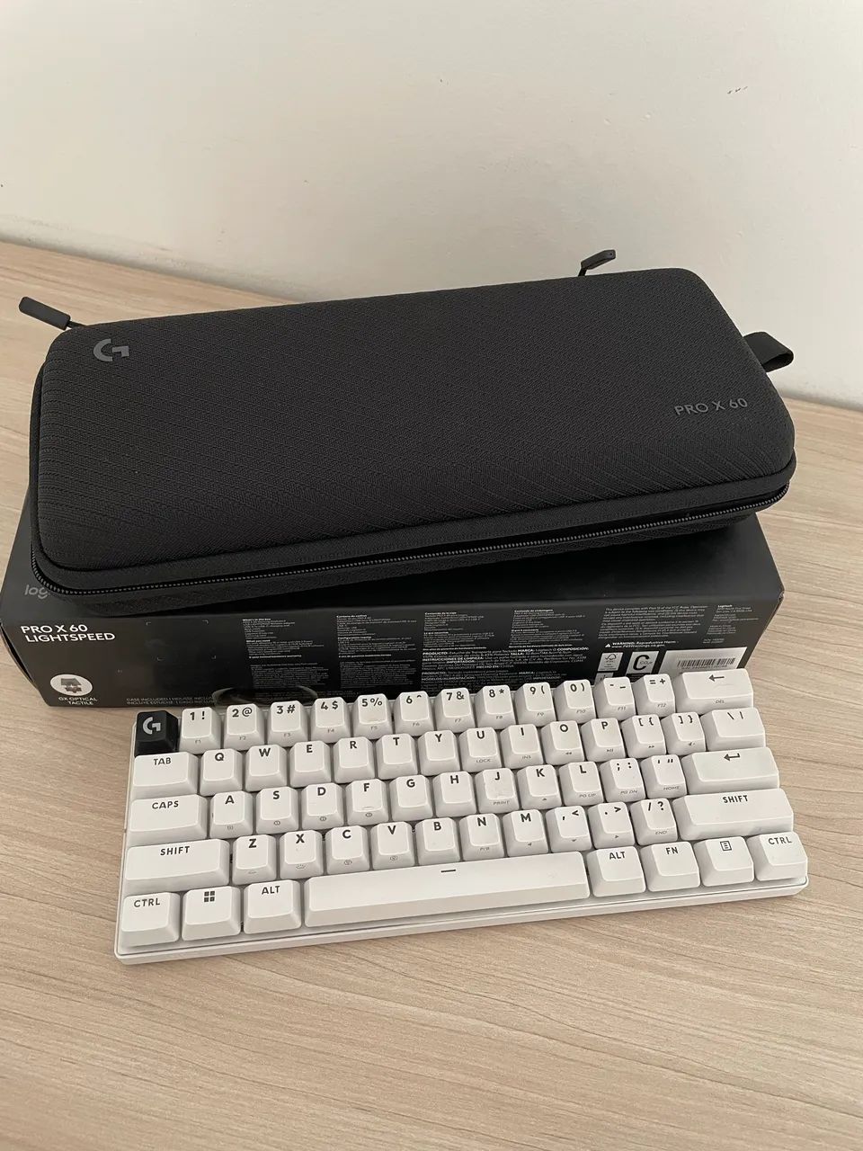 Logitech G PRO X 60 LIGHTSPEED Branco - Completo com Caixa e Case - Foto 2