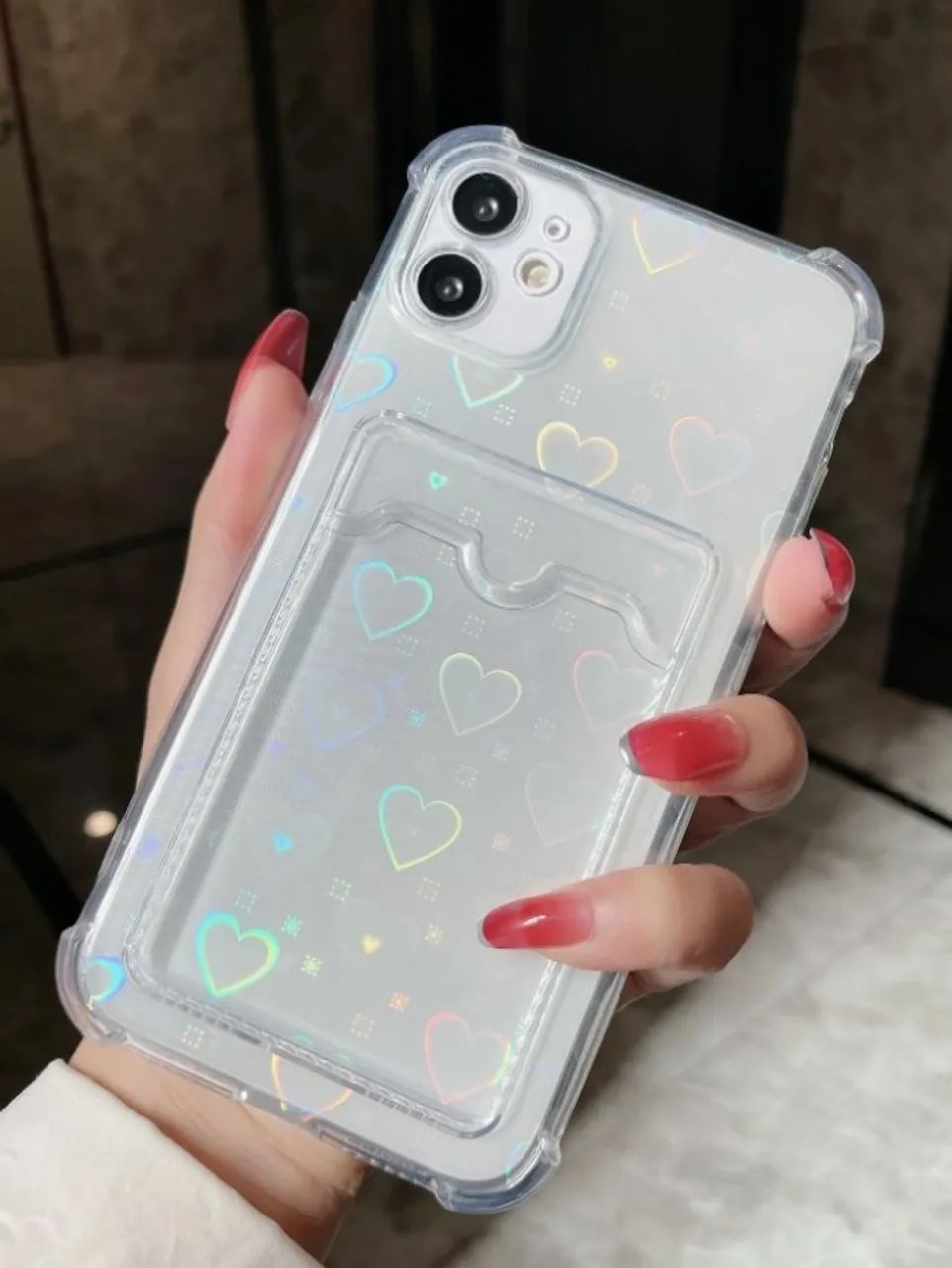 Capa iphone 12 Transparente com Porta-Cartão - Foto 2