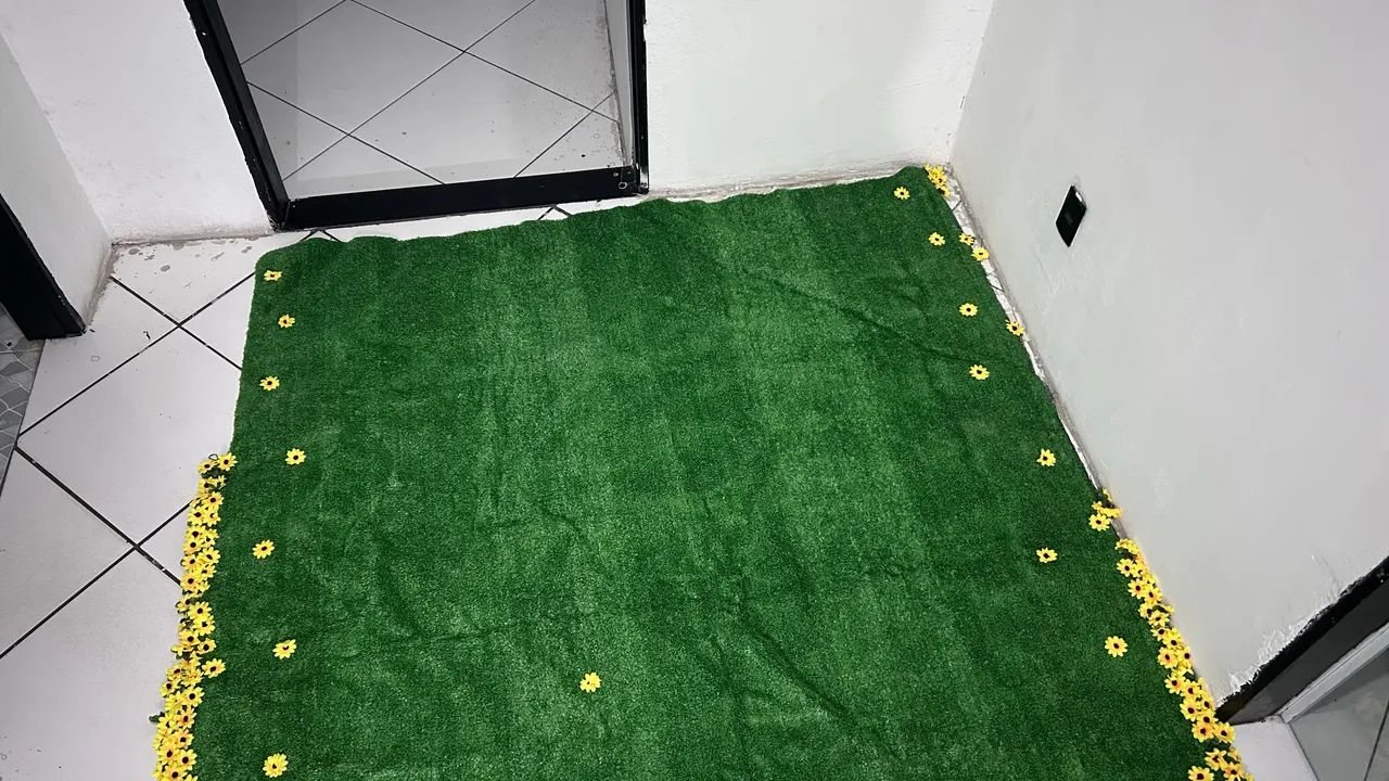 Grama sintética, ideal para decoração  - Foto 2