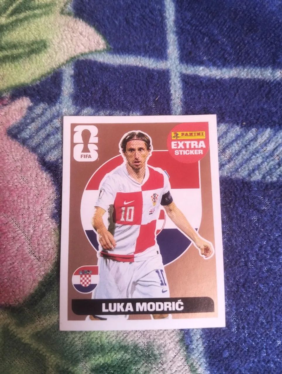 Figurinha copa extra sticker modric bronze