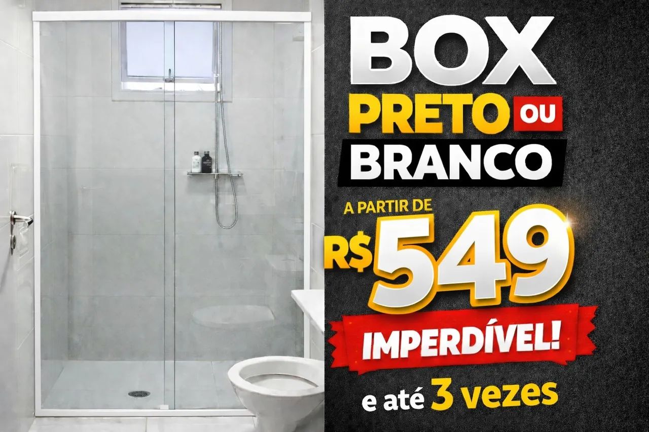 Box frontal branco ou preto a partir de R$548