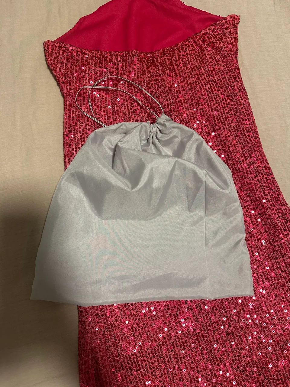 Vestido Hemera rosa paetê  - Foto 3