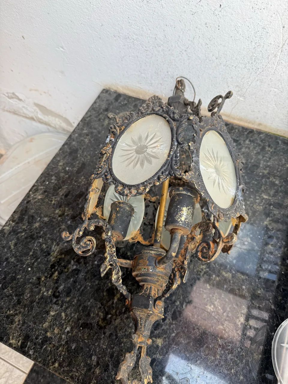 Lustre antigo bronze 