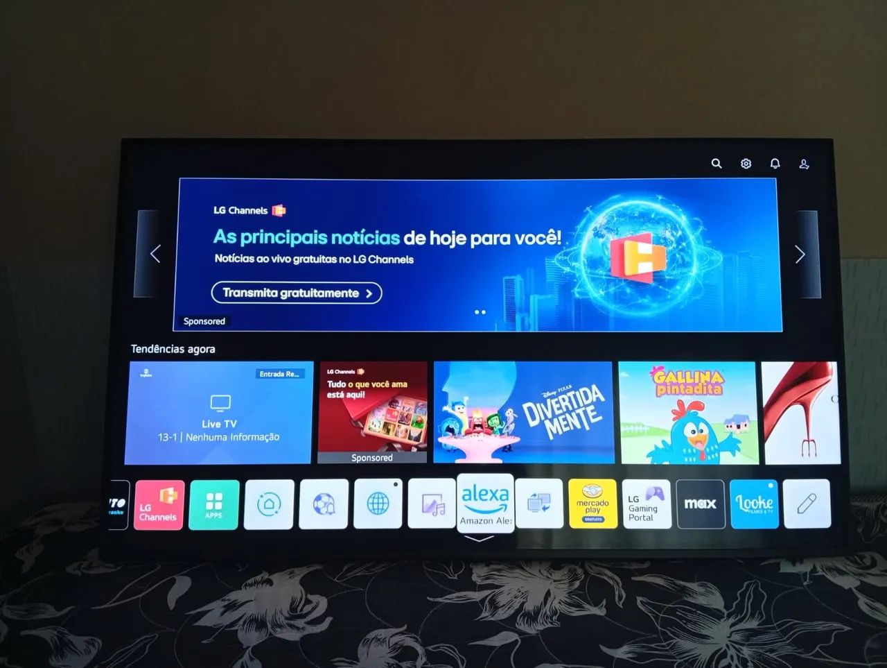 Smart tv LG 4k 60 Polegadas compatível com Alexa bluetooth comando de voz e jogos 
