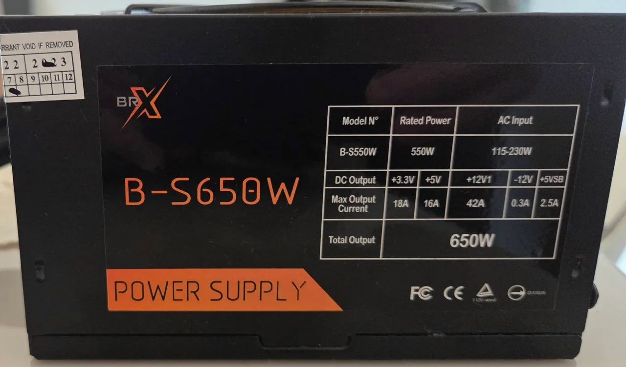 Fonte para PC 650w BRX