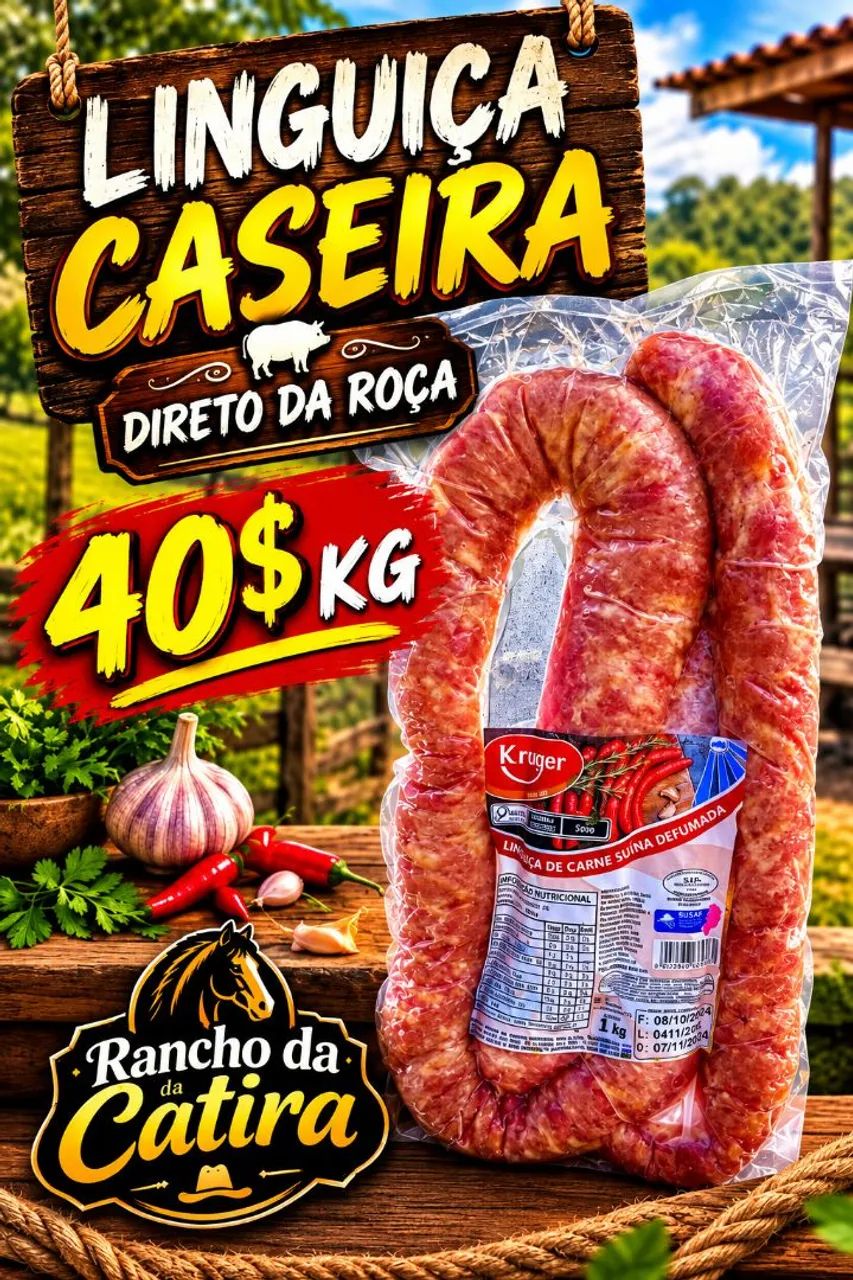 Linguiça caseira defumada 