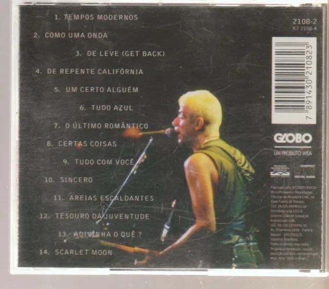 Cd Lulu Santos, De Leve, 1996, Globo WEA - Foto 2