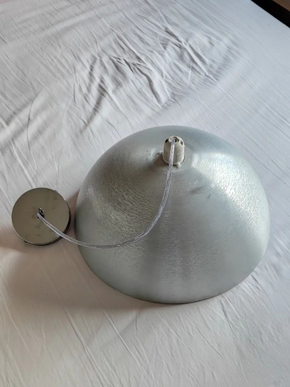 Lustre Meia Lua - Alumínio Escovado - Foto 3