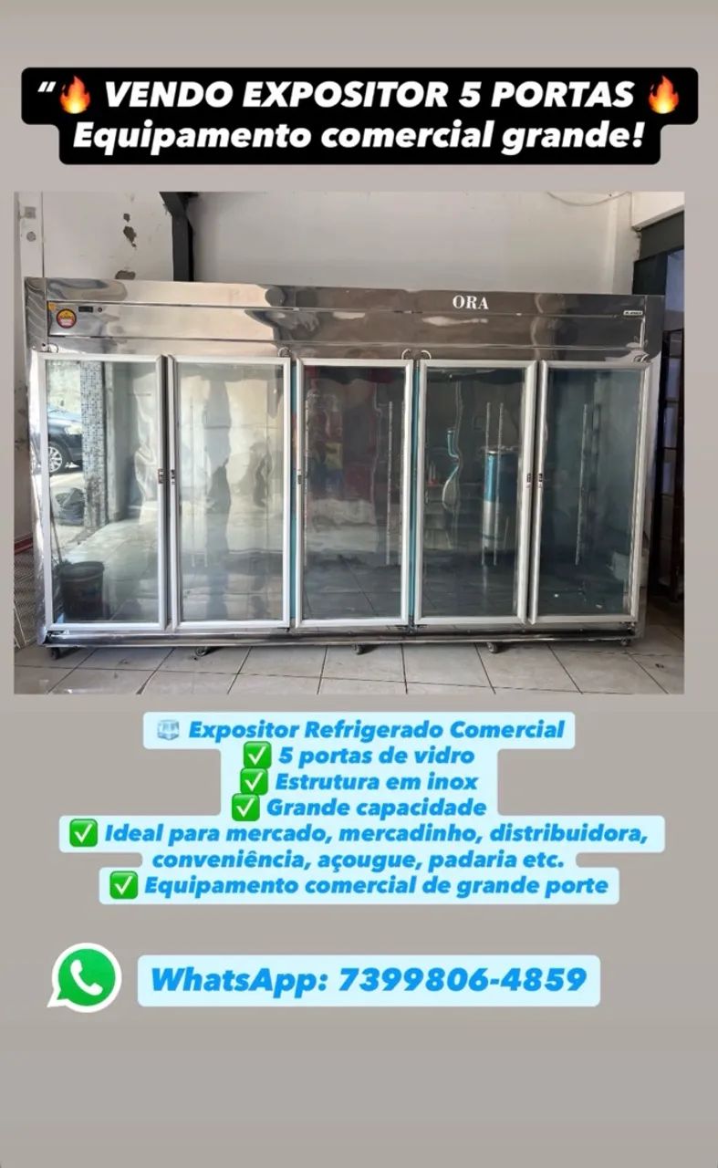 EXPOSITOR 5 PORTAS INOX
