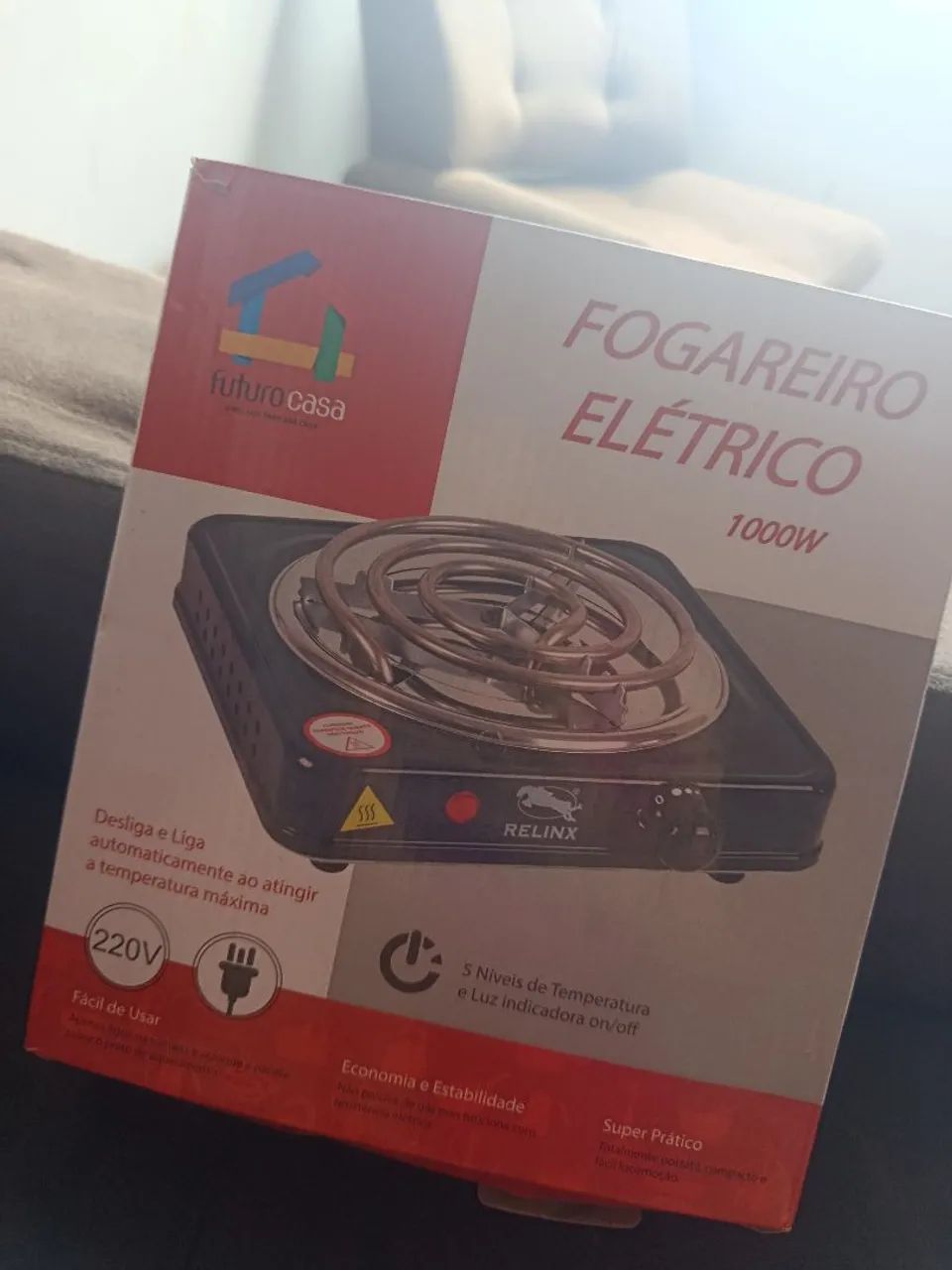 Fogareiro elétrico 1000W