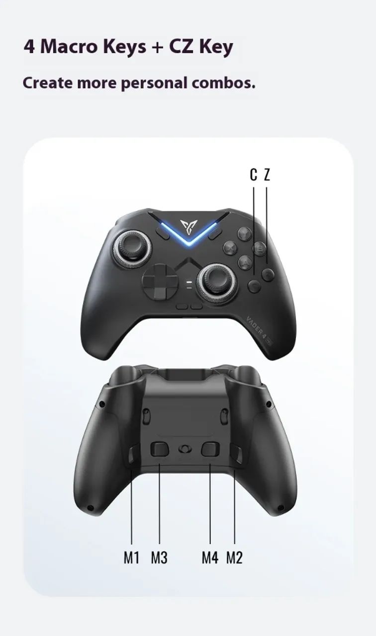 Controle Flydigi Vader 4 Pro Wireless, Bluetooth 2.4G PC, Switch Android, X Cloud, Tv Box - Foto 5