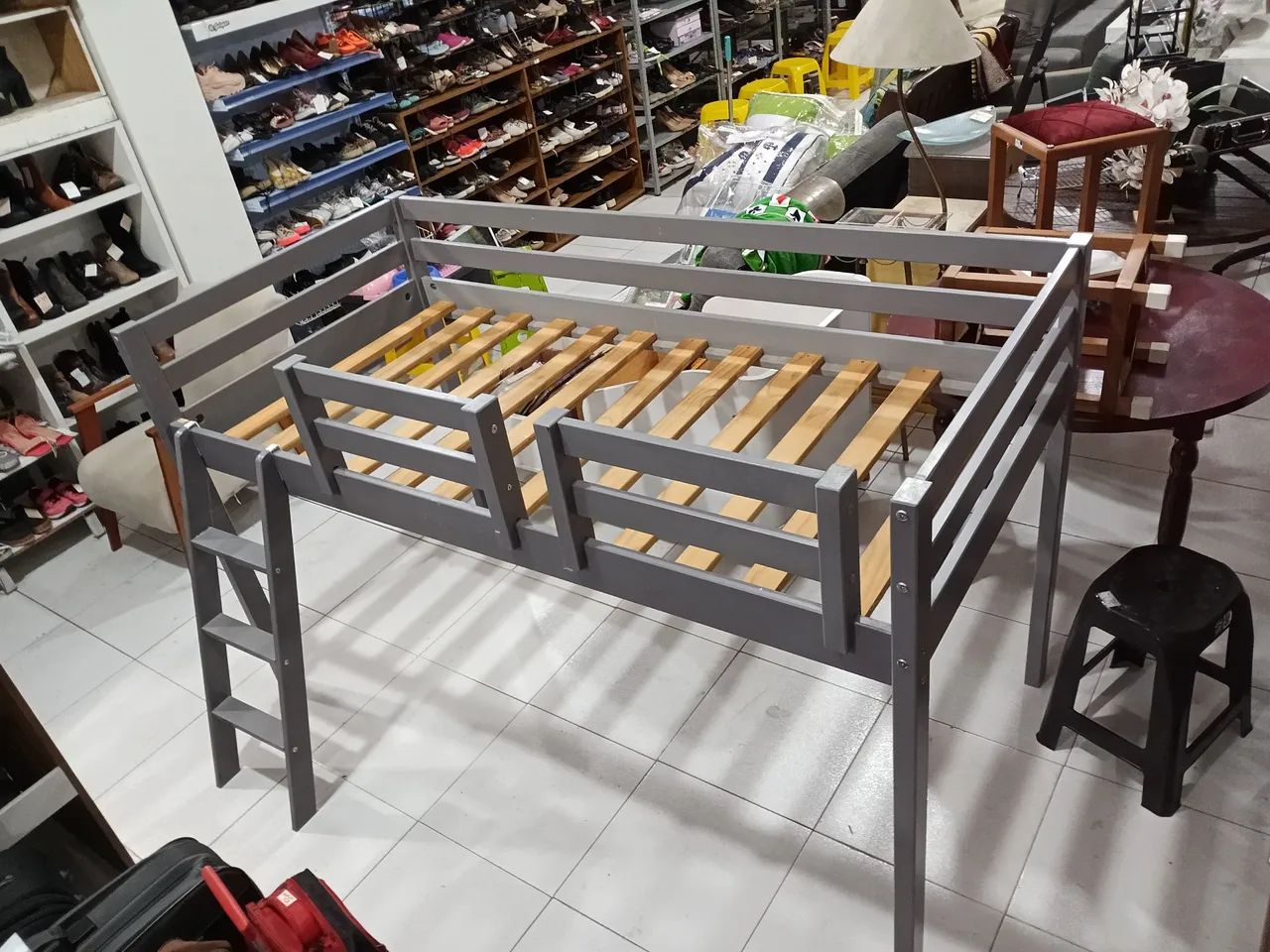 Cama Alta Infantil Solteiro em Madeira  - Foto 2