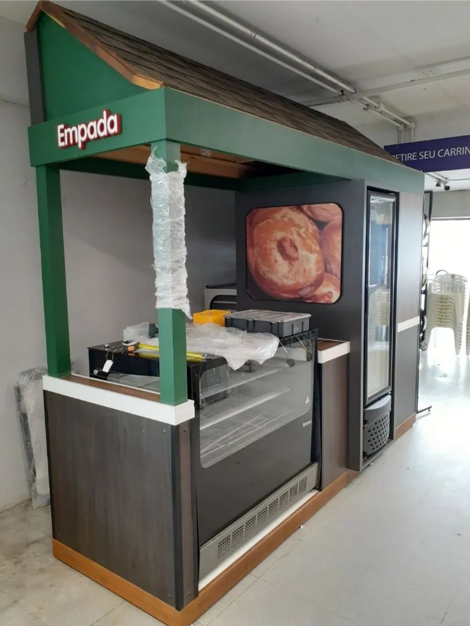 Quiosque para comércio de salgados e empada