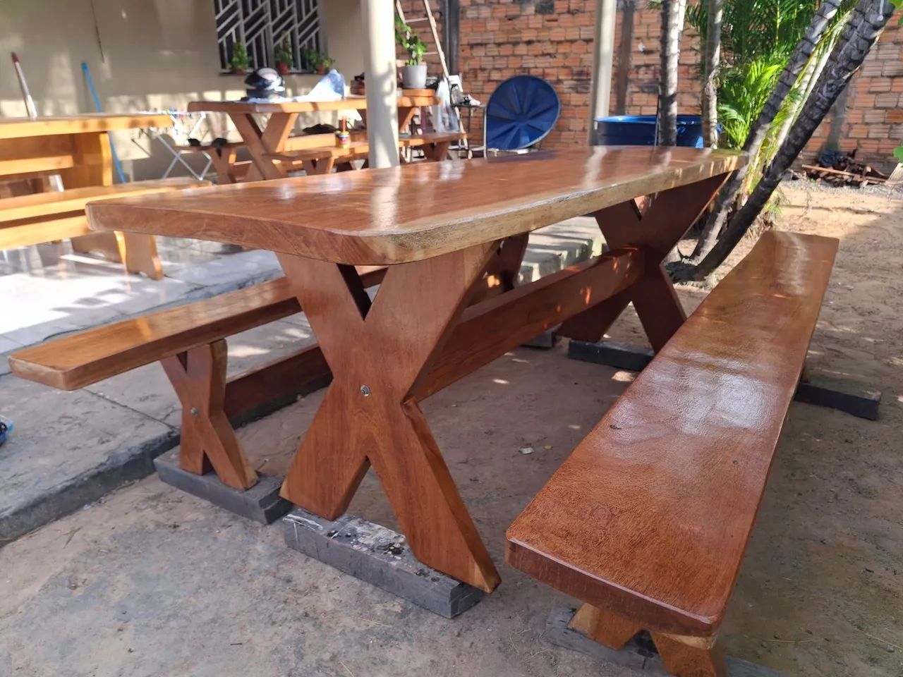 Mesa rustica medindo 2.50x78/5 de espessura ? - Foto 3