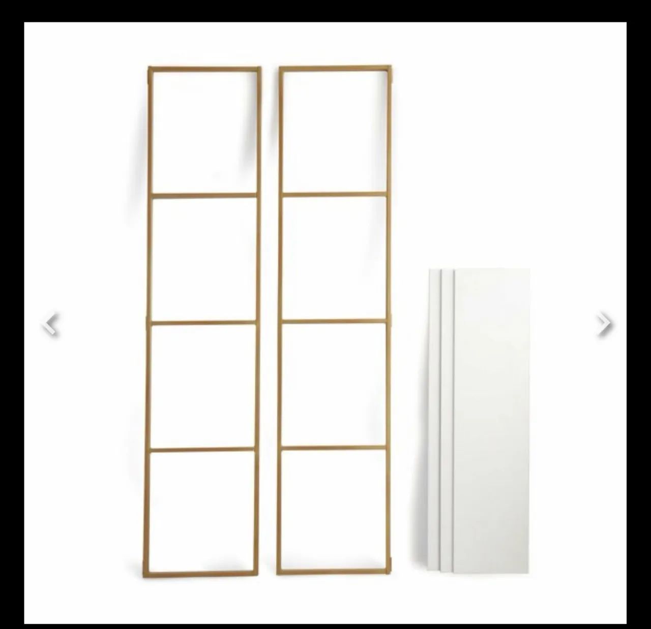 Estante estilo biombo Branco com Dourado  - Foto 4