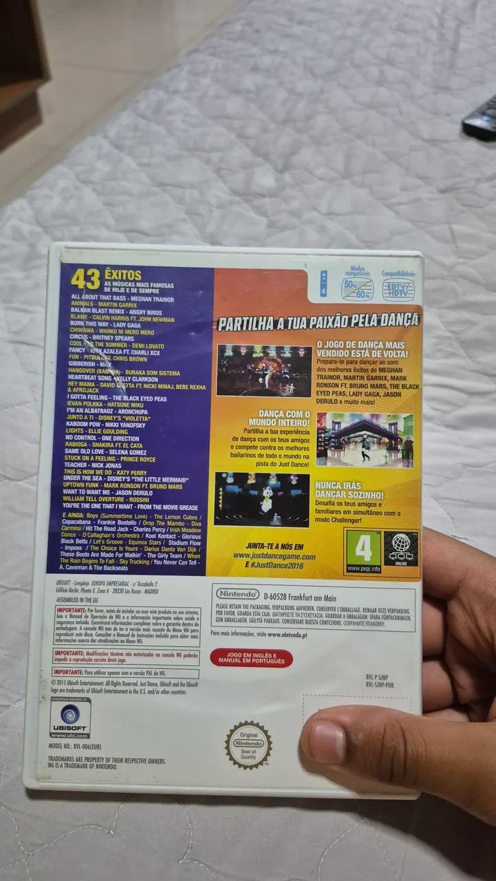 DVD ORIGINAL de Just Dance 2016 Wii em otimo estado - Foto 2