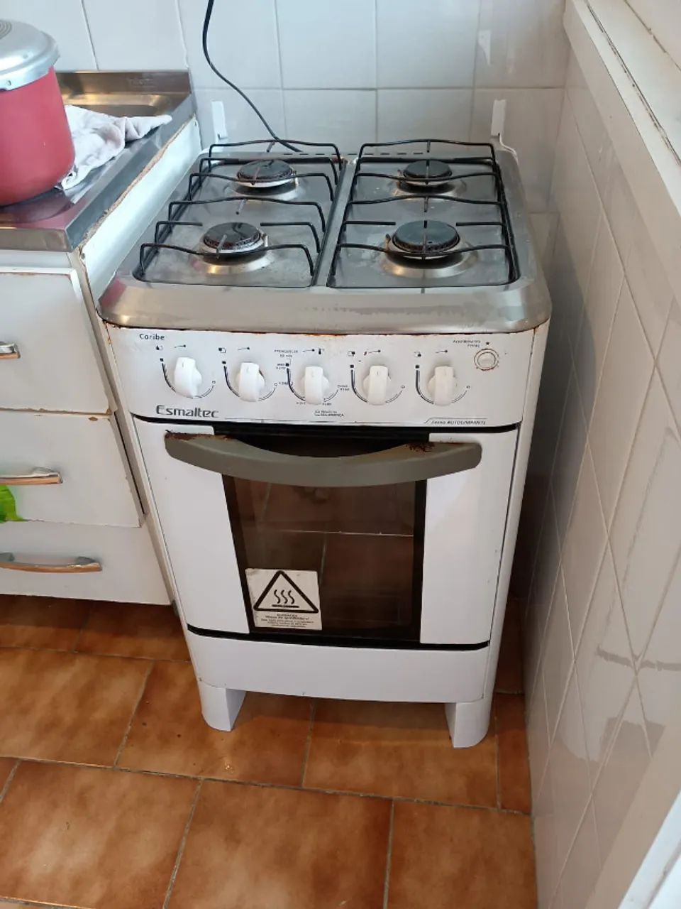 Fogão 4 bocas Esmaltec Caribe usado 110v