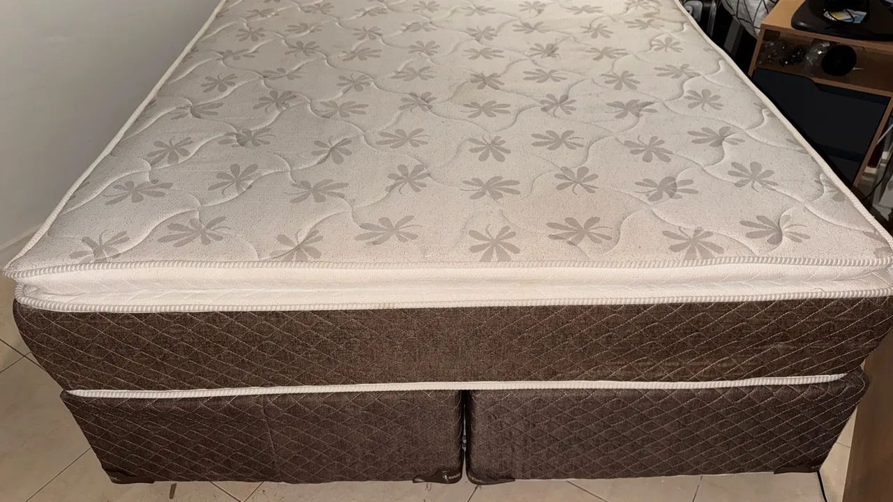 Cama box completa Queen Size (base dupla + colchão) - Foto 5