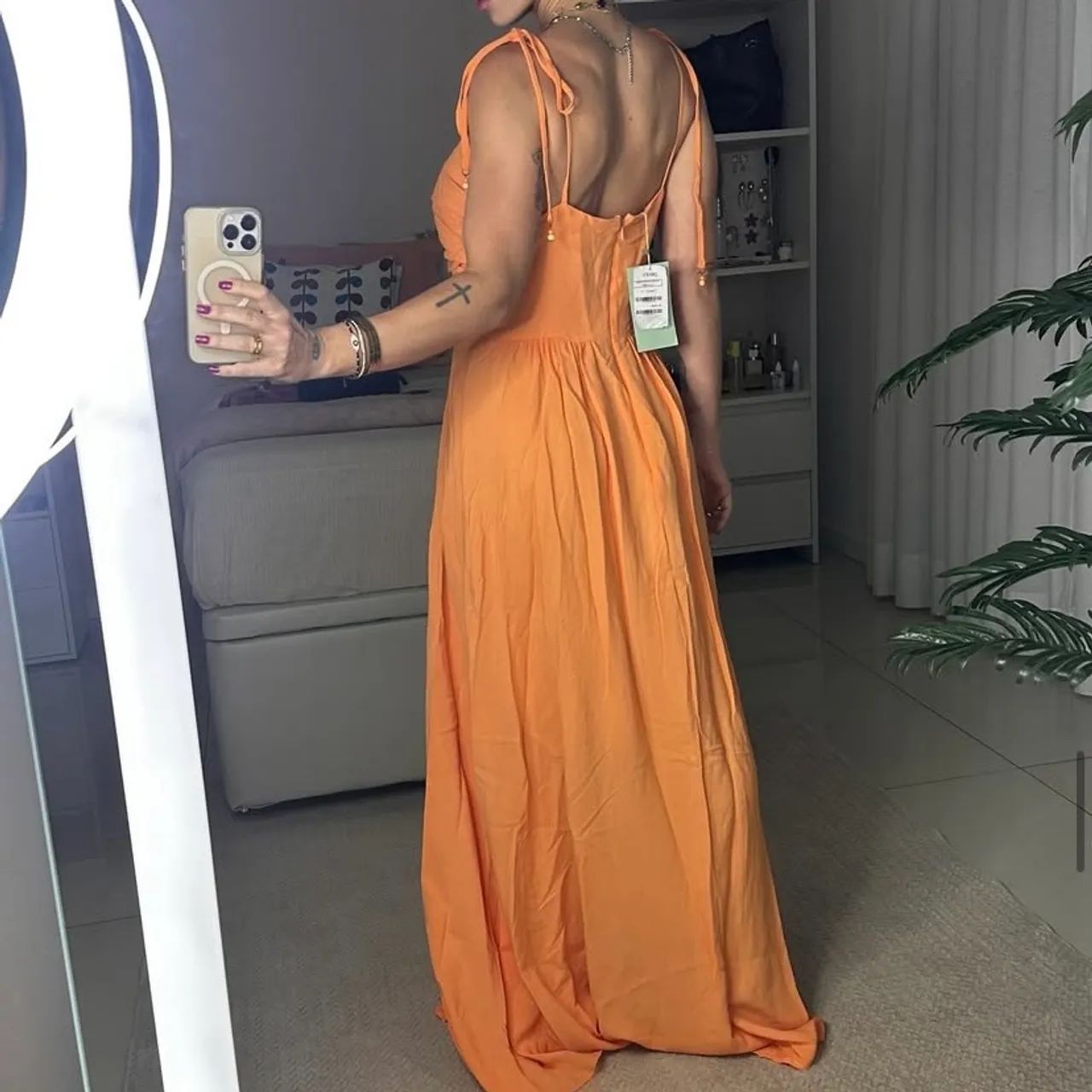 Vestido laranja Peahi - Foto 3