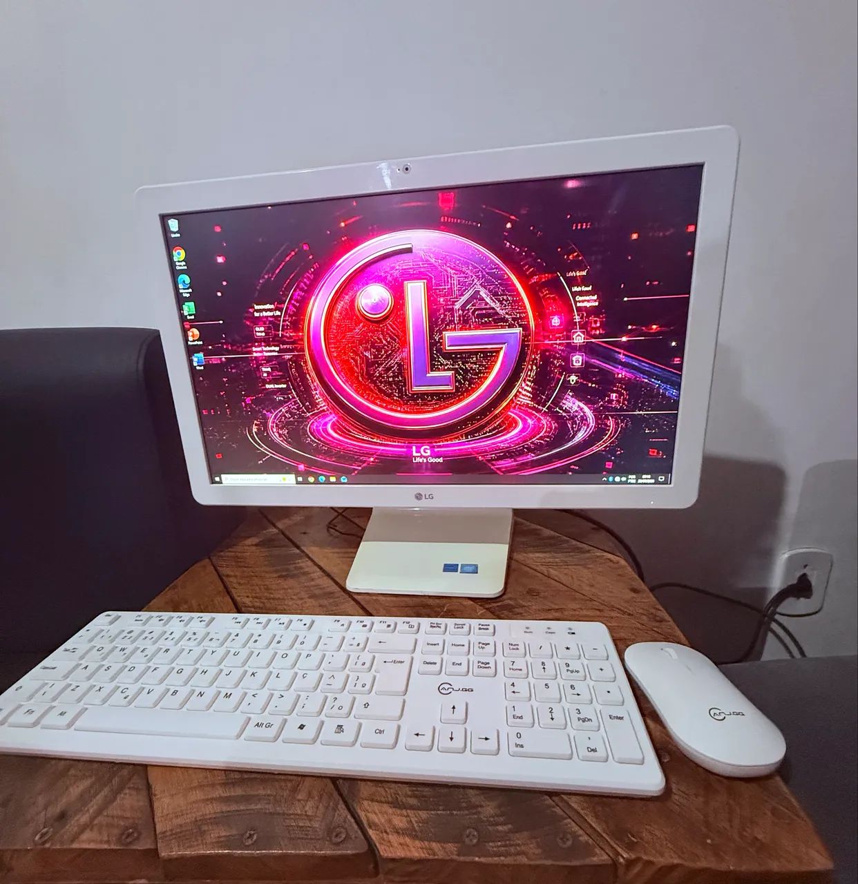Promoção All in one  LG branco tela 22 polegadas full hd - Foto 3