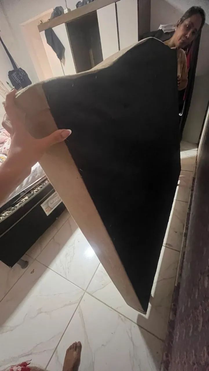 Vende-se cama box casal+cabeceira estofada  - Foto 5