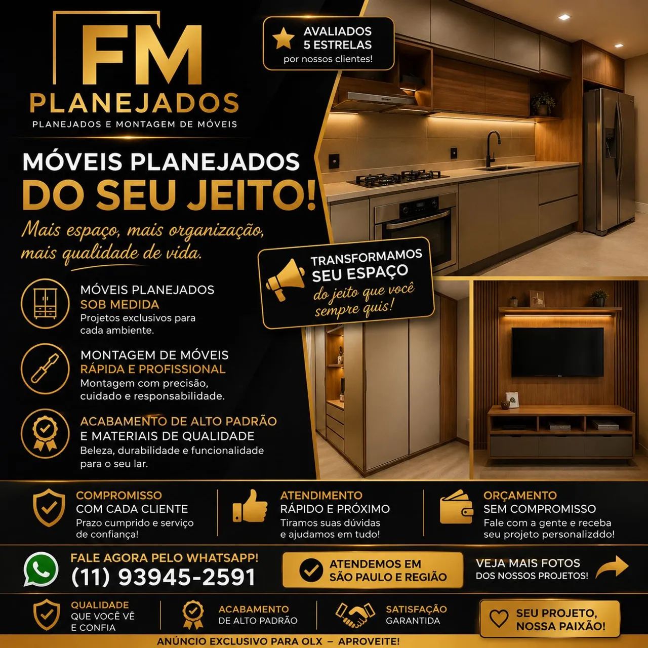 Montagem e Fabricação de Móveis Planejados | Atendimento Rápido