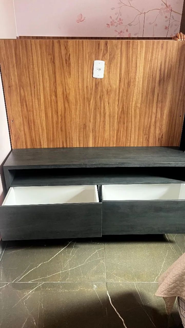 Para vender logo,painel para tv 60 polegadas, 2,74 alt x 1,42 larg na cor amadeirado e cin - Foto 5