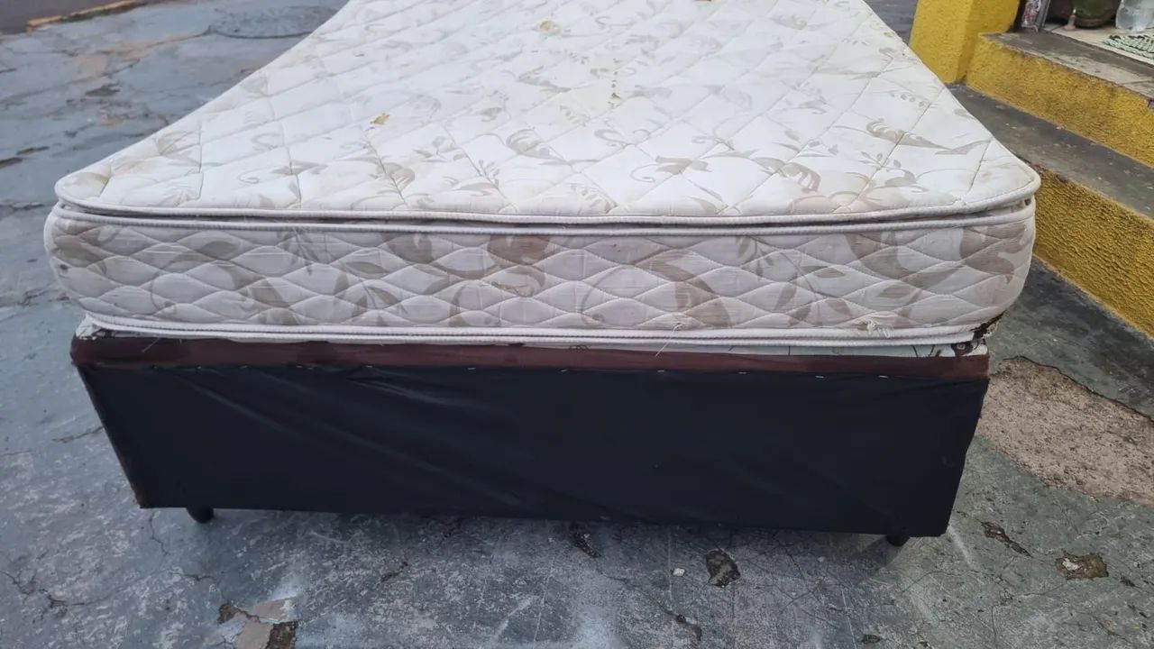 Cama box casal com colchão separado da base espuma D.A.60 - Foto 2