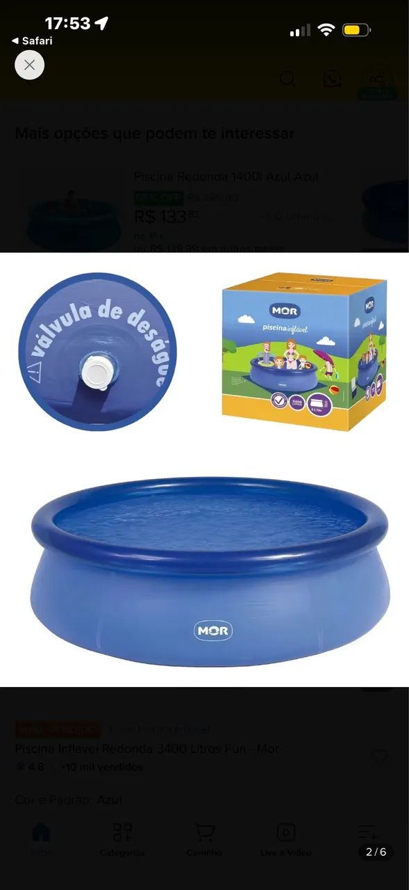 PISCINA MOR 3400L + BOMBA - Foto 2