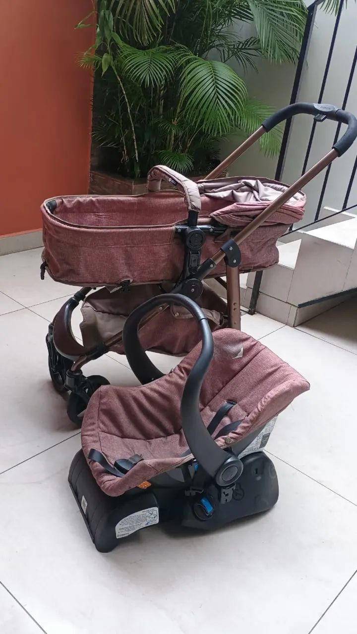 Carrinho de Bebê Galzerano Completo + Bebê Conforto - Ótimo Estado - Foto 5