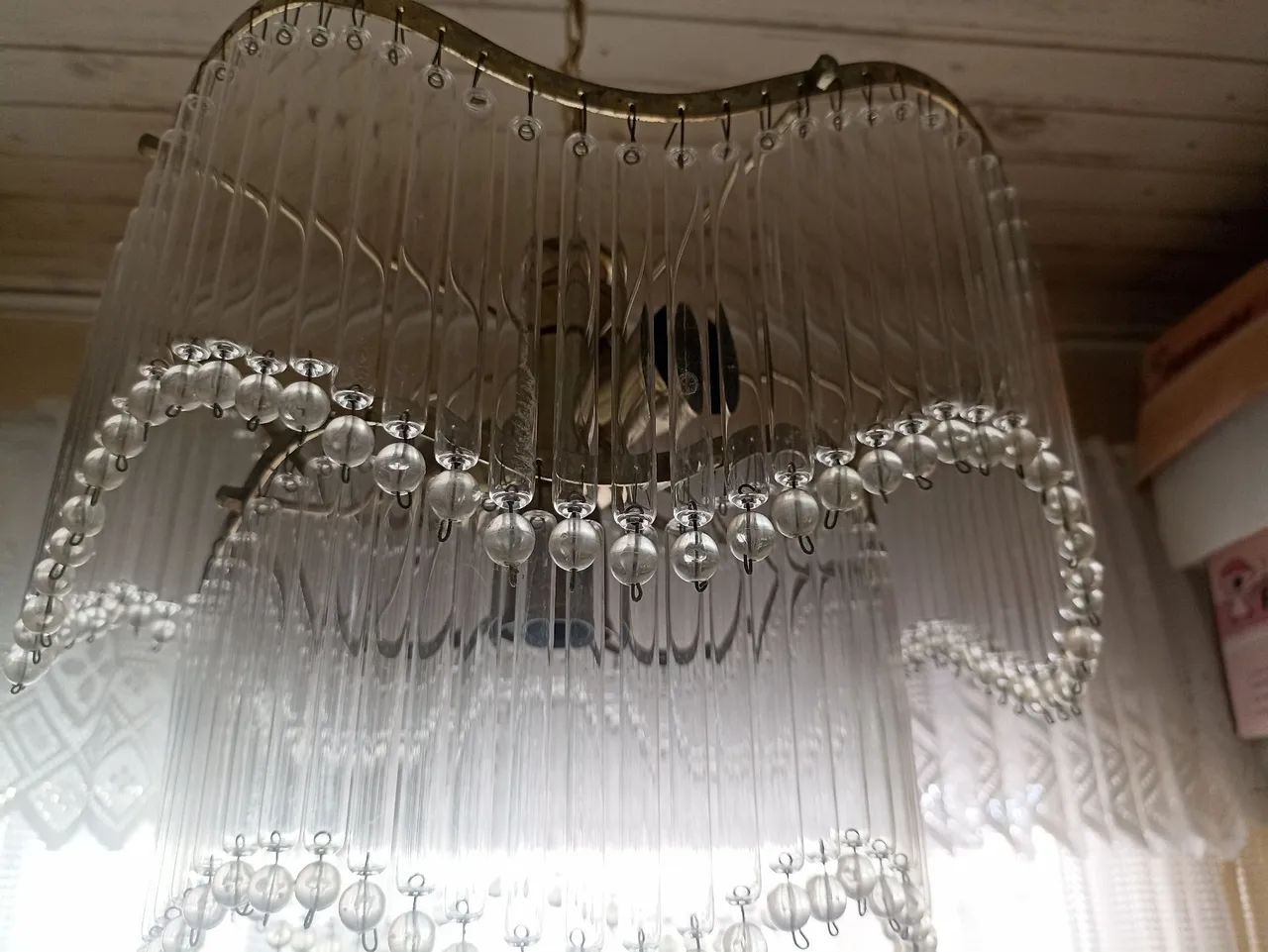 Lustre 3 lâmpadas com pingentes de vidro - Foto 4