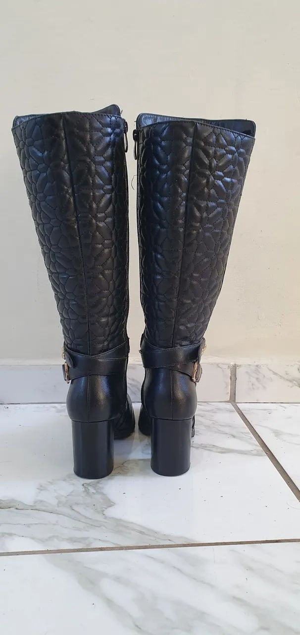 bota preta cano longo - Foto 3