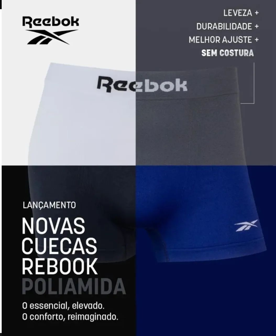 Kit 6 cuecas reebok  - Foto 2