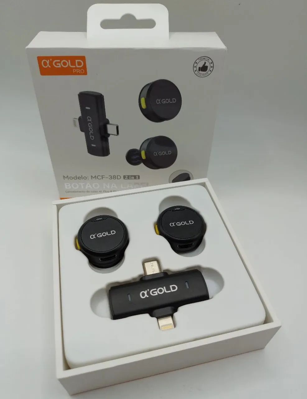 Microfone de Lapela 2 em 1 -  Entrega GRATIS 