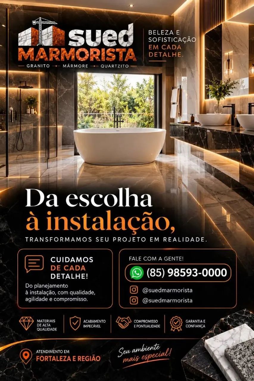 Bancada e lavatório em granito e mármore - sob medida  - Foto 3