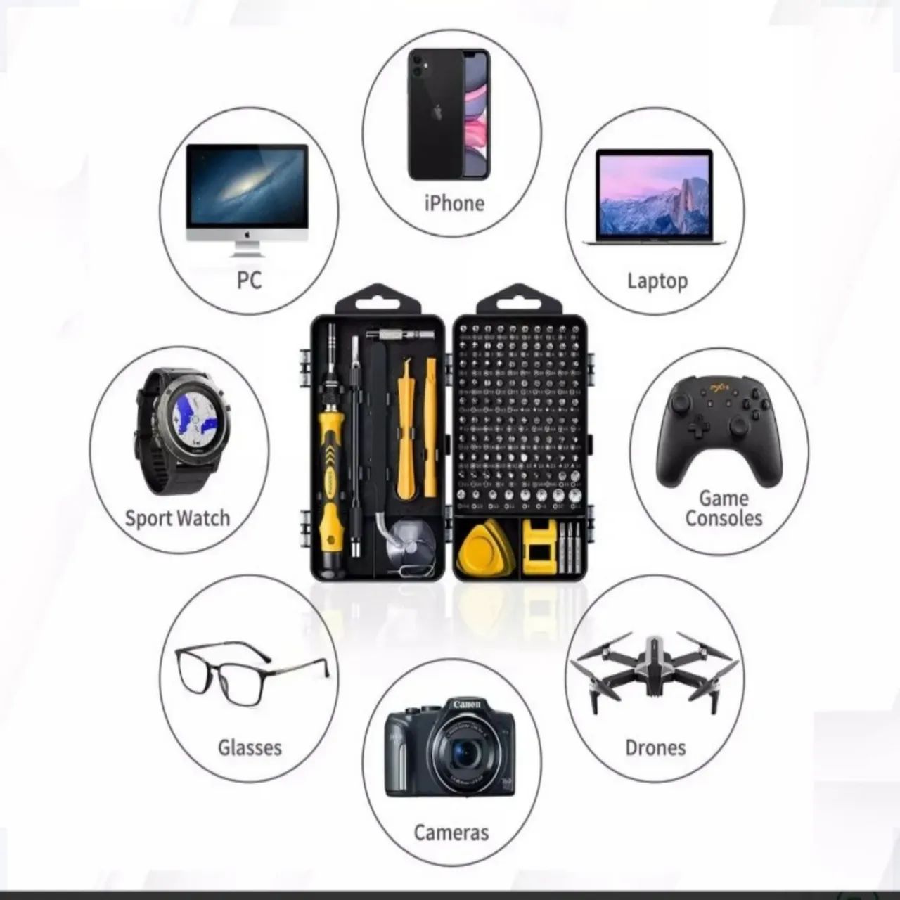 Kit Chaves de precisão para celular 115 peças  Bomvink Bom-3114  - Foto 4