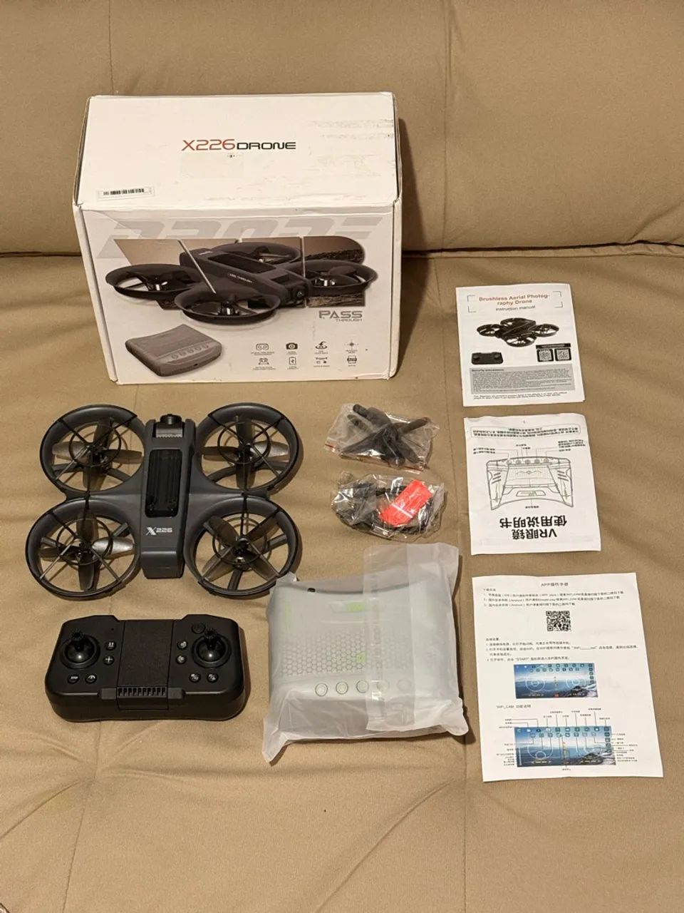 Drone 4k com óculos VR x226 P.ass through 