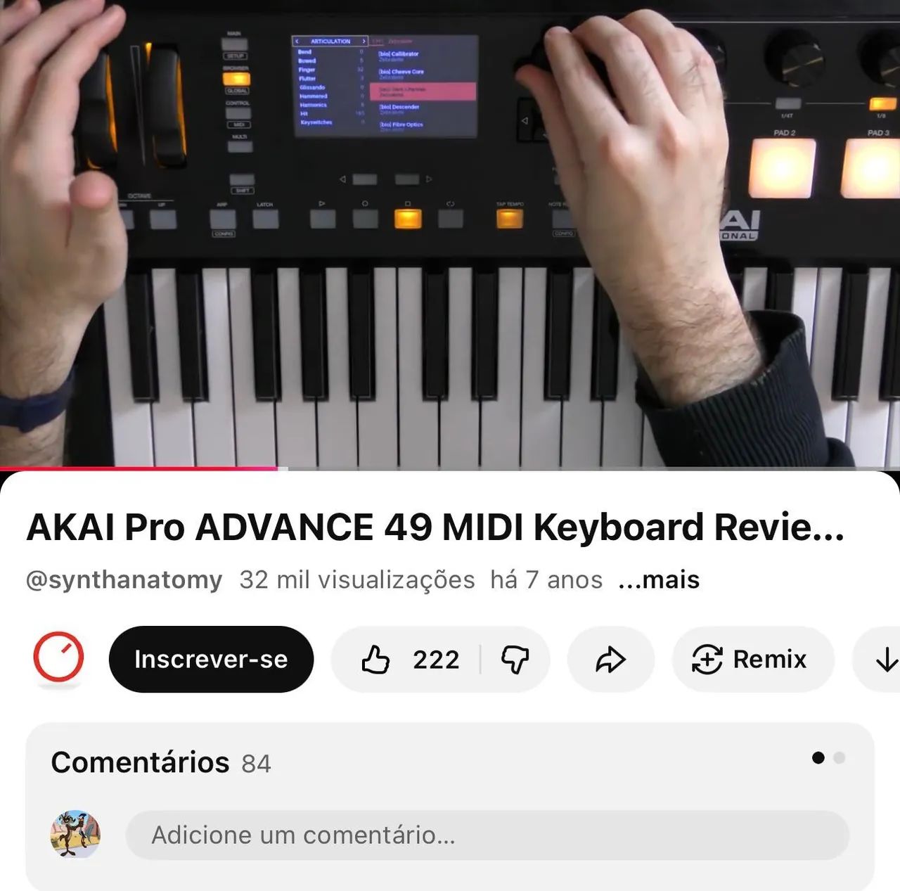 Controlador AKAI advanced 49 teclas nono zero  - Foto 4