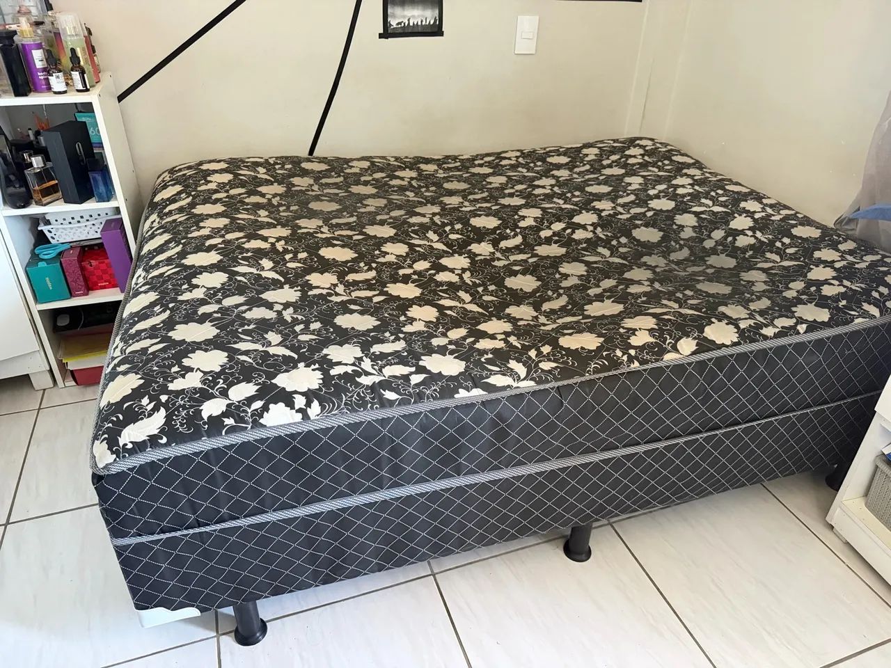 Cama box acoplada colchão e base  - Foto 3